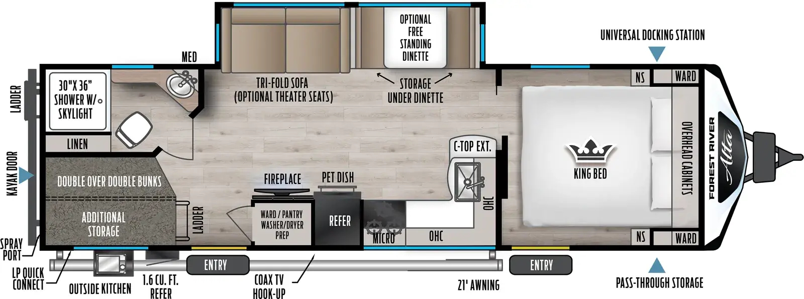 EAST TO WEST Alta 2800KBH floorplan