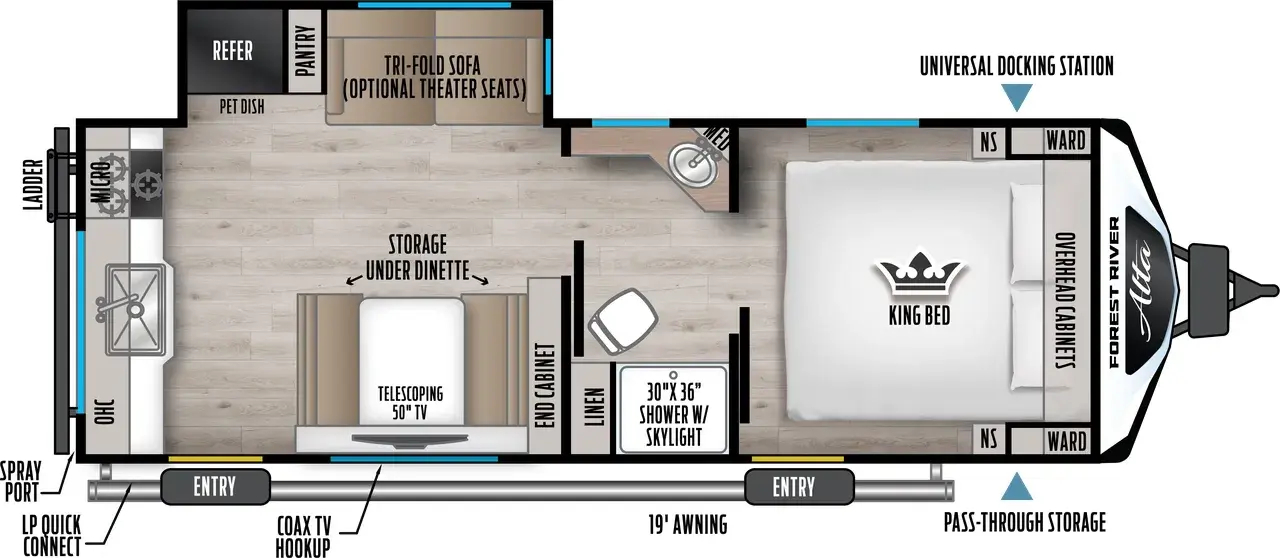 EAST TO WEST Alta 2375KRK floorplan